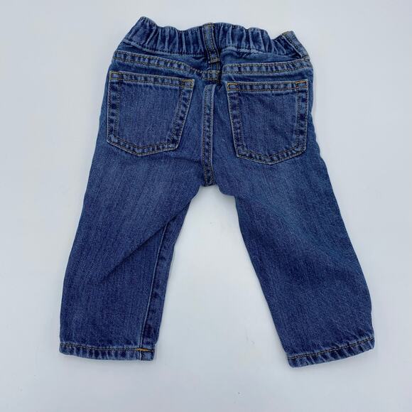 GAP Baby Boy's Blue Patchwork Denim Pull On Jeans Size 6-12M - Picture 4 of 4